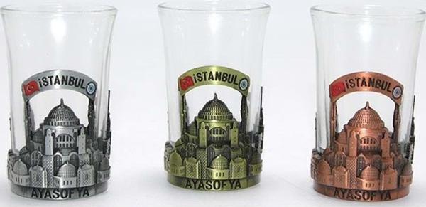 Tekli Metal Cam Bardaklı Shot Bardak - Image 1
