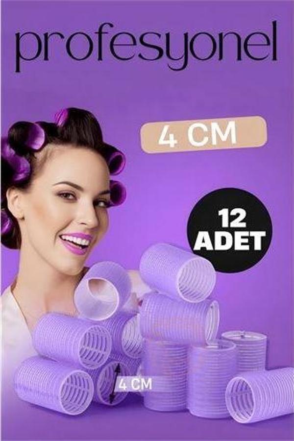 4 Cm Bigudi Saç Bigudisi Profesyonel 12 ADET - Image 1