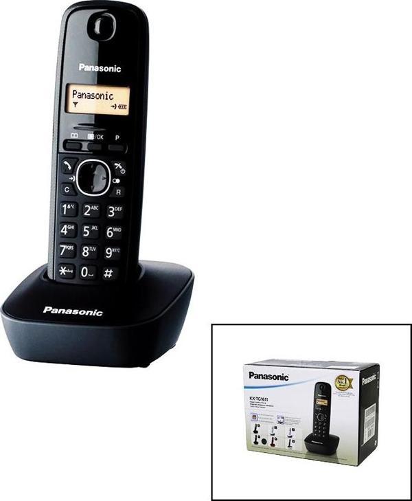 PANASONİC KX-TG1611 SİYAH - OVAL KABLOSUZ DİJİTAL TELSİZ TELEFON-Findit - Image 1