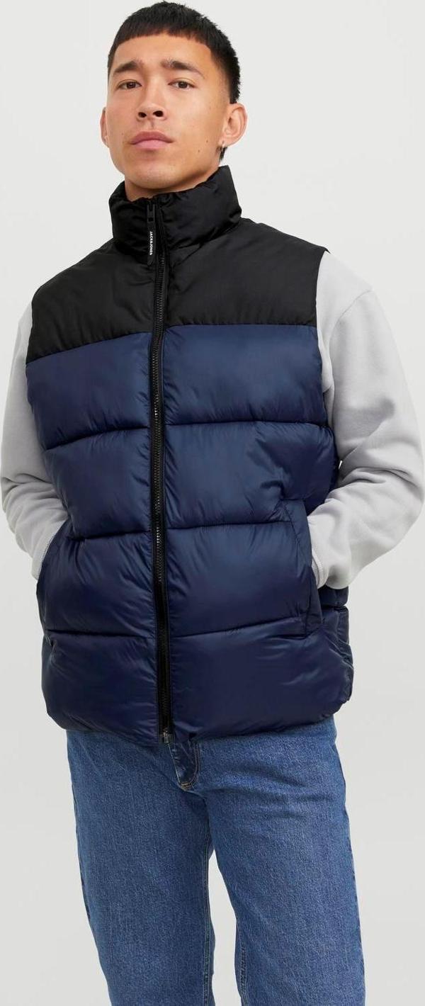 Jack&Jones Erkek Dik Yakalı Fermuarlı Şişme Mont Yelek - 12235861 - Image 1