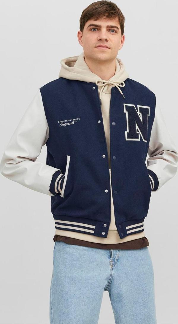 Jack&Jones Erkek Bomber Kolej Kalın Ceket Yaka Mont - 12241559 - Image 1