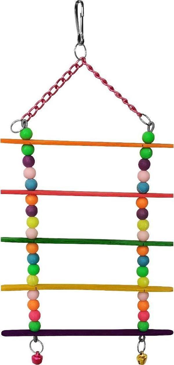Renkli Boncuklu Ve Tünekli Kuş Merdiveni 11-18 cm - Image 1