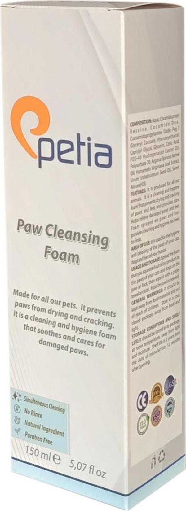 Petia Paw Cleansing Foam Doğal Kedi Köpek Pati Temizleme Köpüğü 150 ml - Image 1