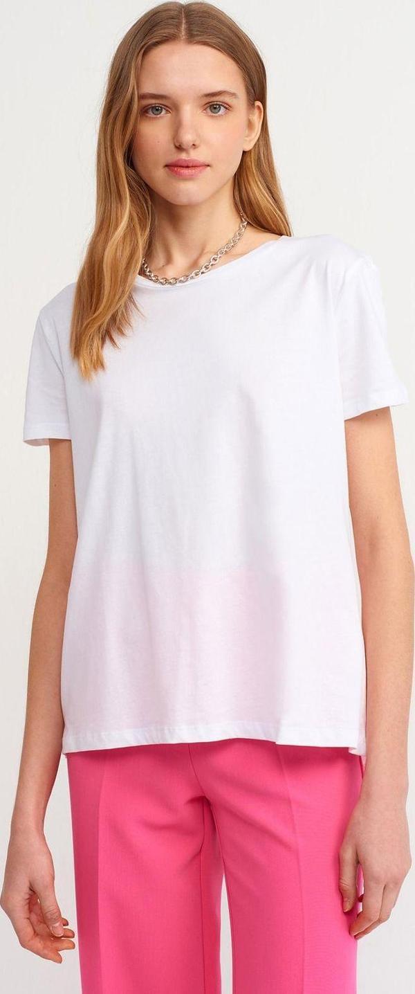 Dilvin Kadın Bisiklet Yaka Basic T-shirt - 3471 - Image 1