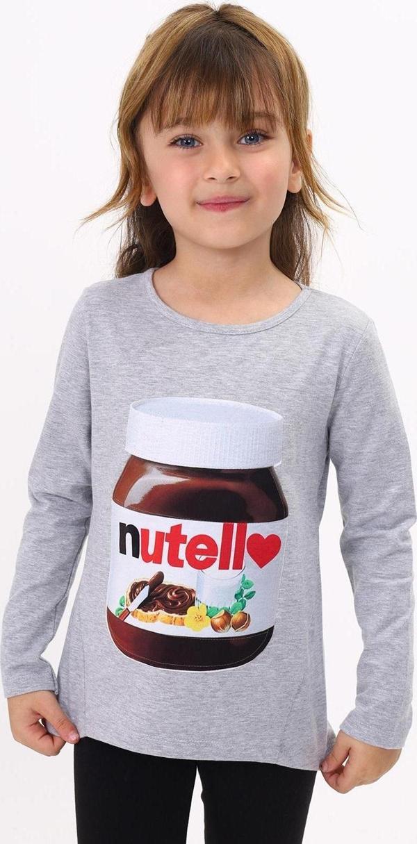 Toontoy Kız Çocuk Nutella Baskılı T-Shirt - Image 1