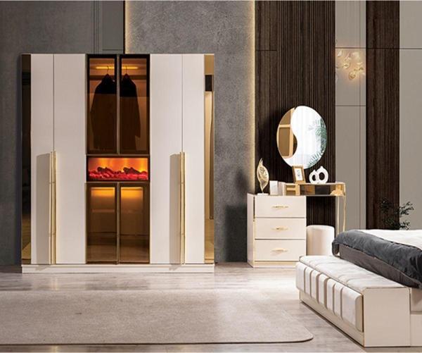 Mobilya Bazarı %100 Mdf Alyans Yatak Odası Takımı 6 Kapaklı Dolap - Image 1