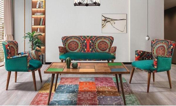 Mobilya Bazarı Hermes 2 1 1 Çay Seti - Oturma Grubu - Gürgen Iskelet Bahçe Seti (Balkon - Salon - Ofis - Cafe) - Image 1