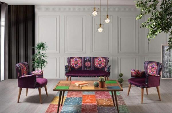 Mobilya Bazarı Rio 2 1 1 Sehpalı Çay Seti (Salon - Balkon - Ofis - Cafe) - Image 1