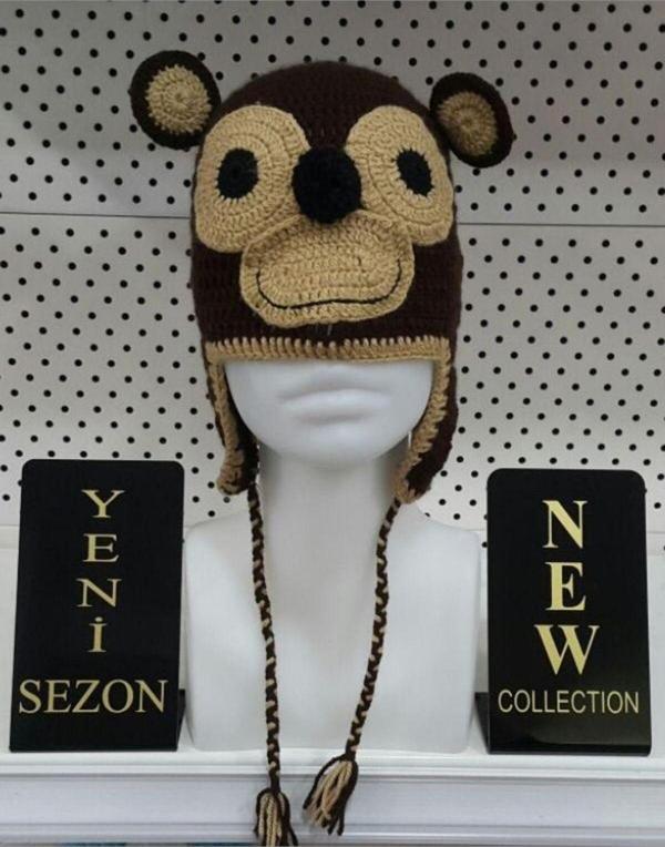 Öz-El Renkli Örülmemiş Hayvan Figürlü Çocuk Şapkası Örgü Ipi, Akrilik 135 Mt 50 Gr 990 278 - Image 1