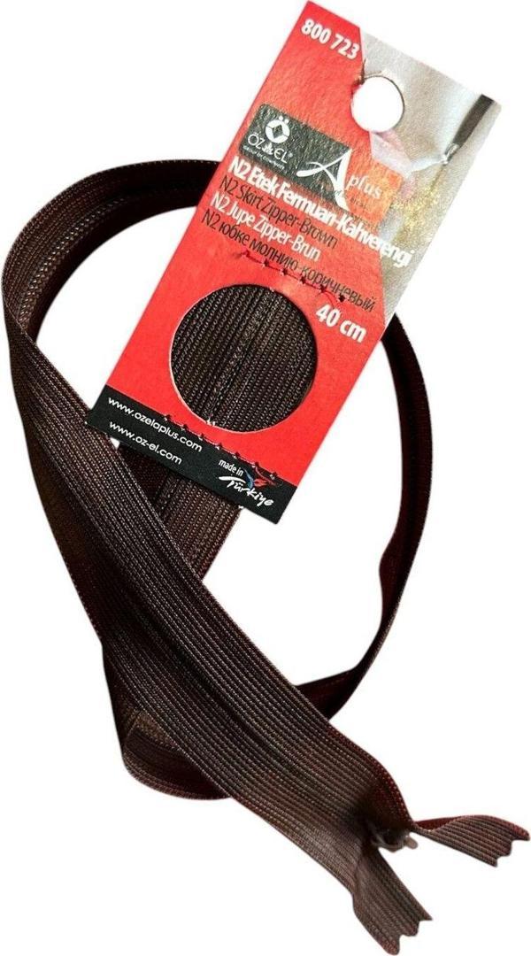 Öz-El Kahverengi 40 Cm Etek Fermuarı Görünmez Fermuar 800 723 - Image 1