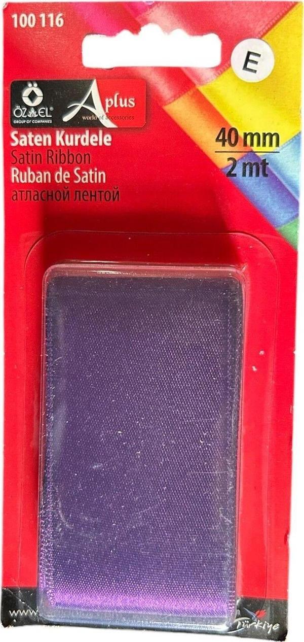 Öz-El Mor Saten Kurdele, Paketlik Kurdele 4 Cm 2 Mt 100 116 - Image 1