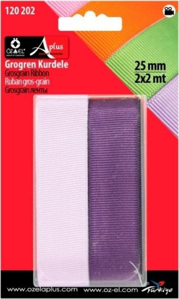 Öz-El Mor Ve Lila Grogren Kurdele, Paketlik Kurdele 2 2 Mt 2,5 Cm 120 202 - Image 1