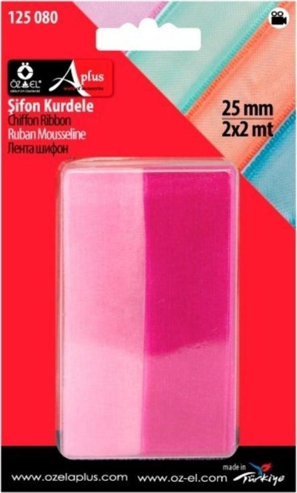 Öz-El Pembe Ve Fuşya Rengi Organze Kurdela, Paketlik Kurdele 2 2 Mt 2,5 Cm 125 080 - Image 1