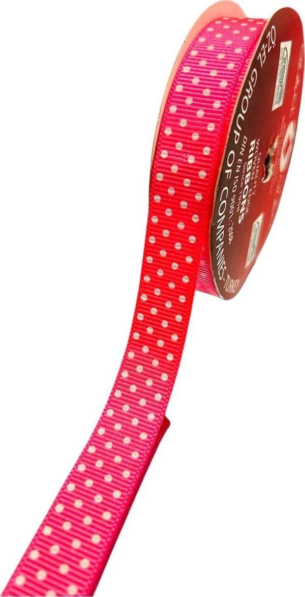 Öz-El Puantiye Baskılı Grogren Kurdele, 1,5 Cm 5 Mt 140 025 - Image 1