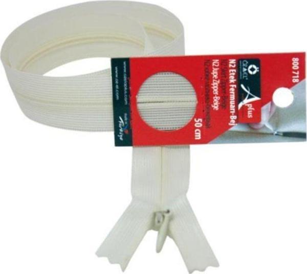 Öz-El Kremrengi Etek Fermuarı 50Cm 800 718 - Image 1