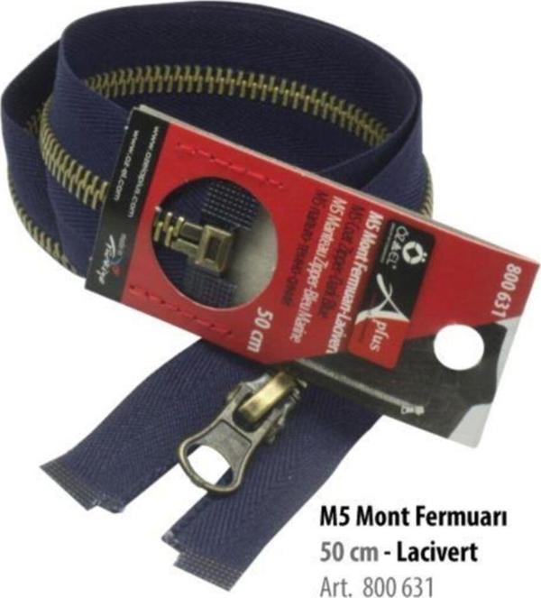 Öz-El Lacivert Mont Fermuarı Metal 50Cm 800 631 - Image 1
