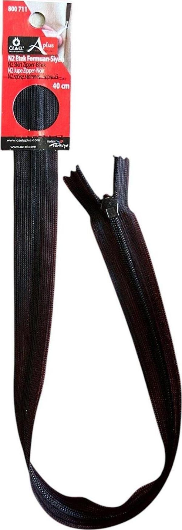 Öz-El Siyah 40 Cm Etek Fermuarı Görünmez Fermuar 800 711 - Image 1