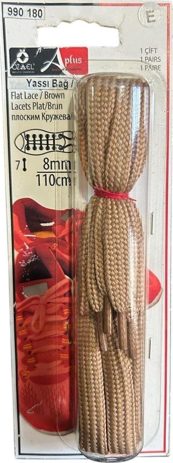 Öz-El Kahverengi 8 Mm 110 Cm Yuvarlak Ayakkabı Bağı, Bir Çift Ayakkabı Bağcığı, Bot Bağcığı 990 180 - Image 1