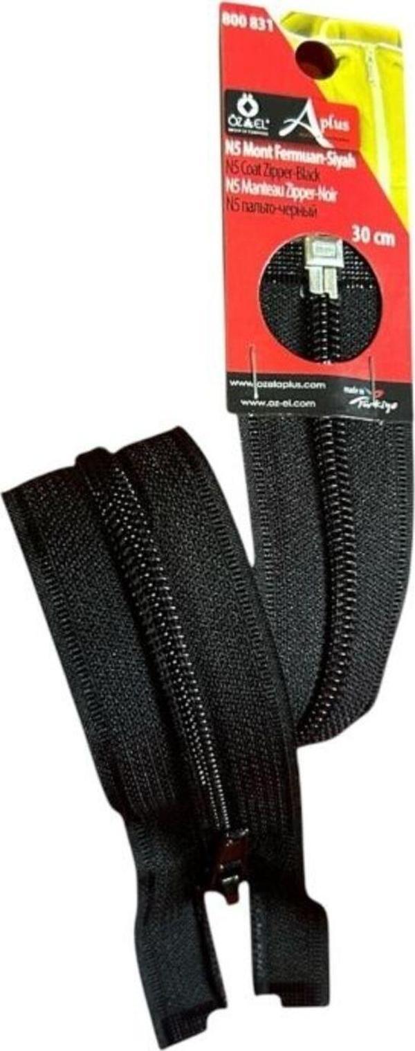 Öz-El Siyah Mont Fermuarı 30 Cm 800 831 - Image 1