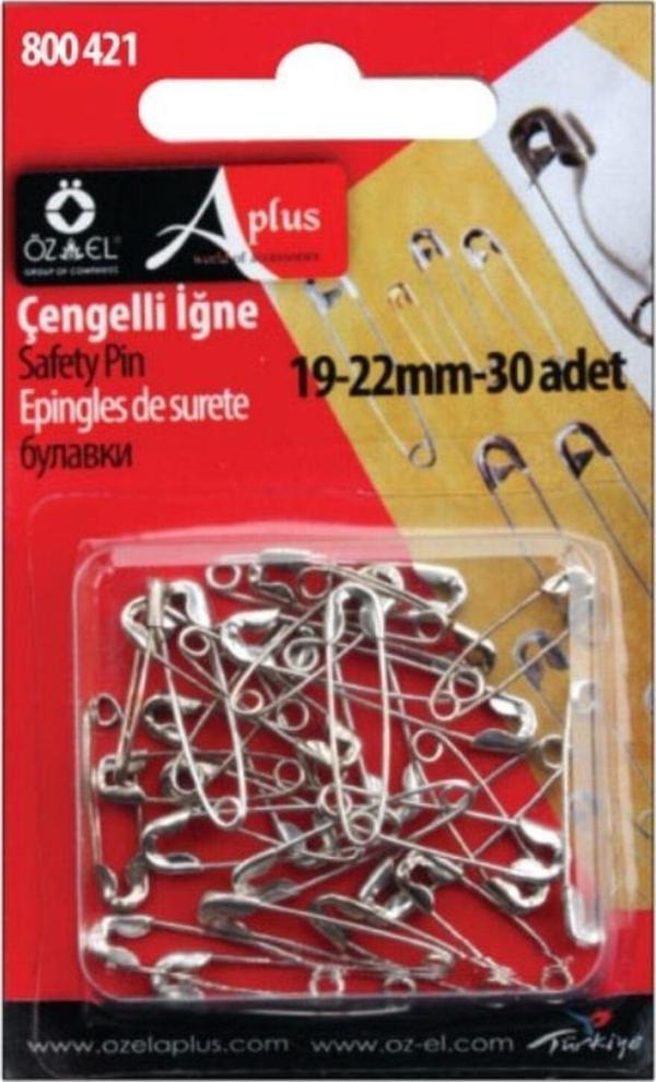 Öz-El Nikel Gümüş Rengi Çengelli İğne Seti 30 Adet 800 421 - Image 1