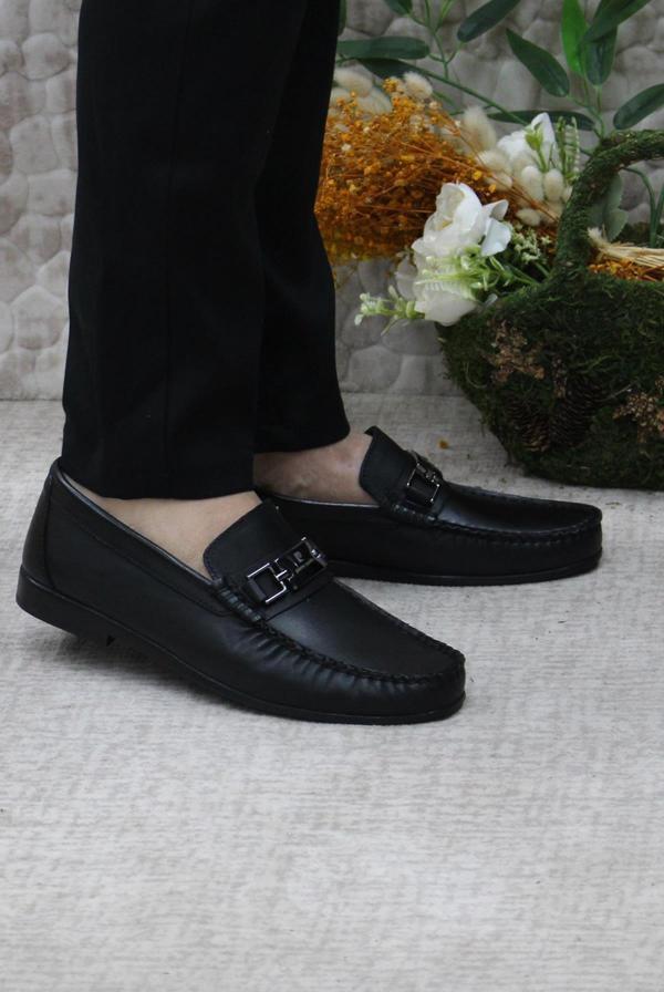 Pierre Cardin 25109 Siyah Hakiki Deri Erkek Babet Loafer Erkek Ayakkabı - Image 1