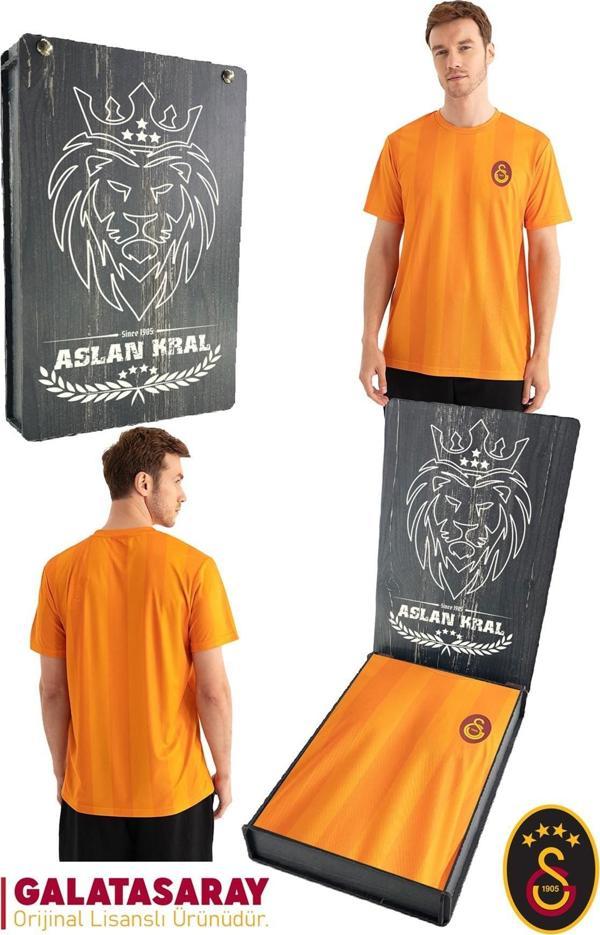 Galatasaray Orijinal Lisanslı Match Day T-Shirt Hediyelik Ahşap Kutulu - Image 1