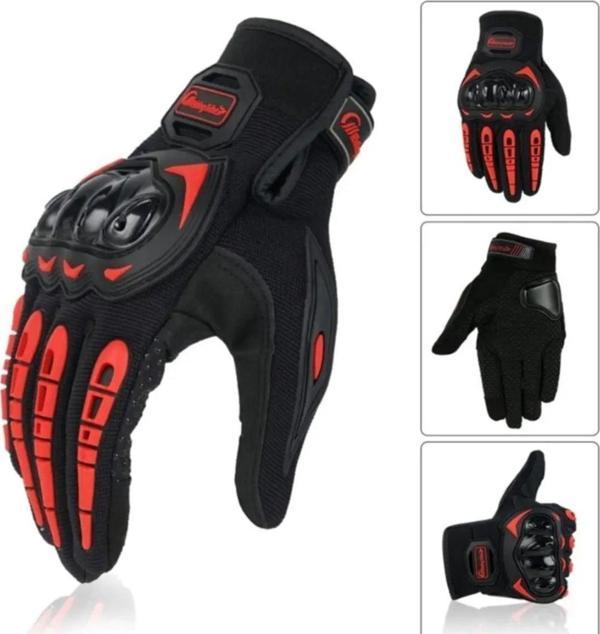 Moonrıder Motorcu Eldiveni Motosiklet Eldiveni Full Korumalı Dokunmatik Özelliği Krmz Nx-2 - Image 1