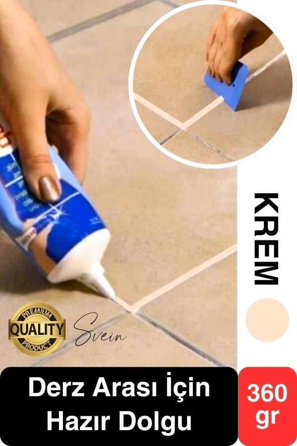 Premium Fayans Arası Krem Hazır Derz Dolgu Gaga Uç Tüp Mermer Mutfak Banyo Zemin Duvar Onarıcı - Image 1