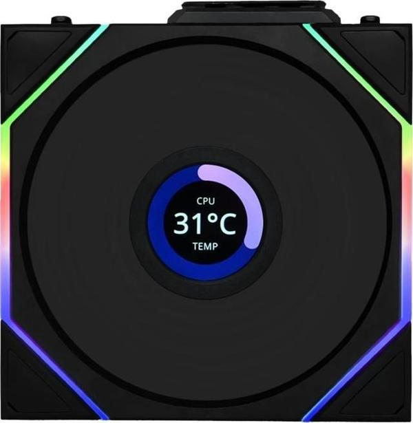 Lian Li UNI FAN REVERSE TL WIRELESS LCD 1x120mm Siyah Kasa Fanı (G99.12RTLLCD1W1B.00) - Image 1