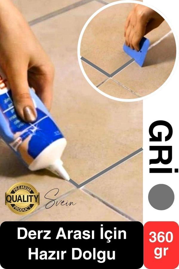 Premium Fayans Arası Gri Hazır Derz Dolgu Gaga Uç Tüp Mermer Mutfak Banyo Zemin Duvar Onarıcı - Image 1
