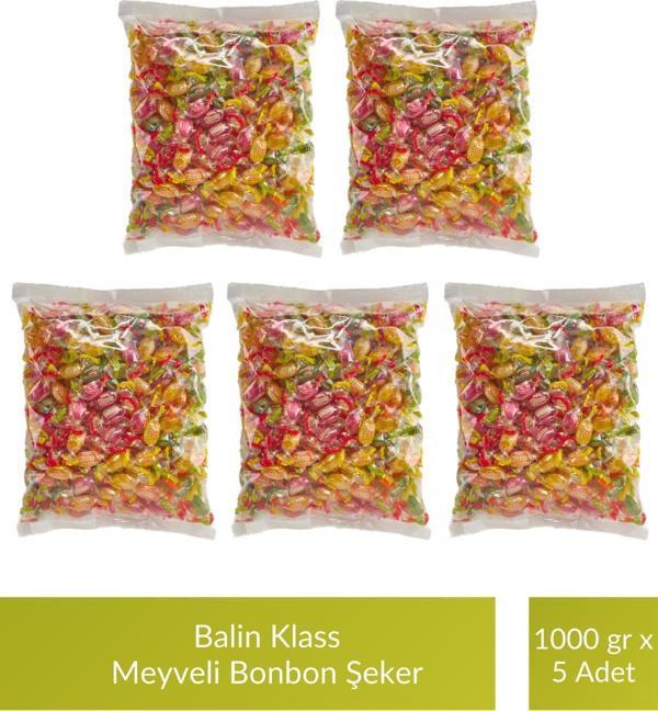 Balin Poşet Klass Meyveli Bonbon Şeker 1000 gr x 5 Adet - Image 1