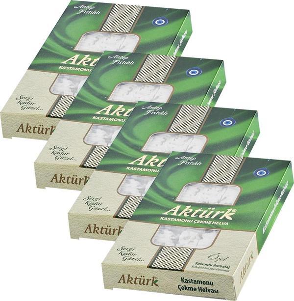Aktürk Kastamonu Çekme Helva Antep Fıstıklı 250 gr x 4 Adet - Image 1