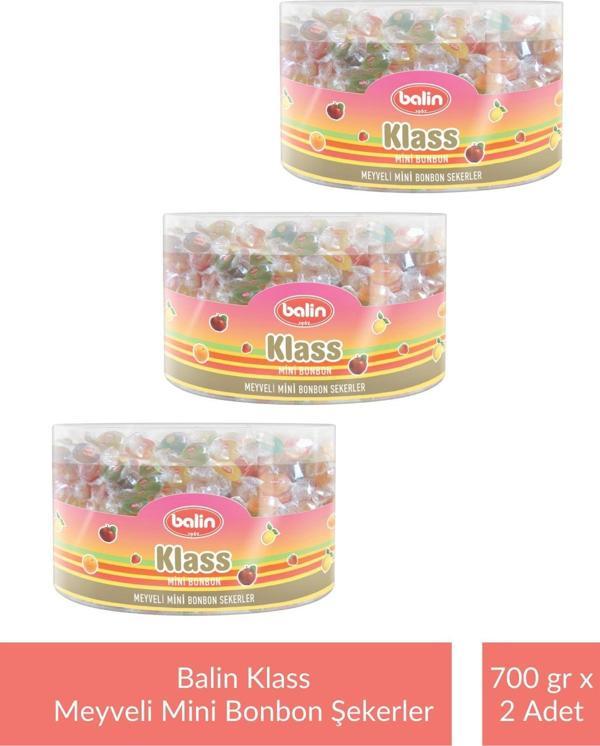 Balin Kutu Klass Meyveli Mini Bonbon Şekerler 700 gr x 3 Adet - Image 1