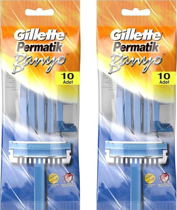 Gillette Permatik Banyo Kullan At Tıraş Bıçağı 10 Lu x 2 Adet - Image 1