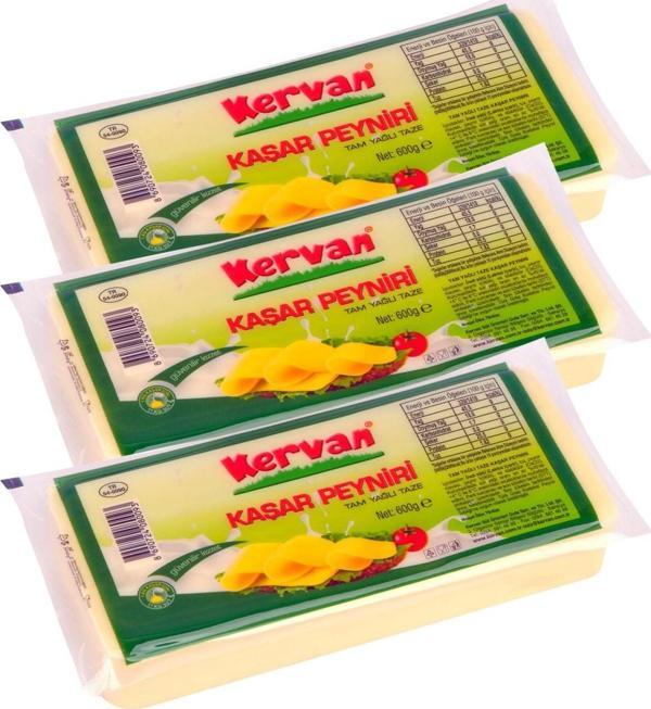 Kervan Kaşar Peyniri 600 gr x 3 Adet - Image 1