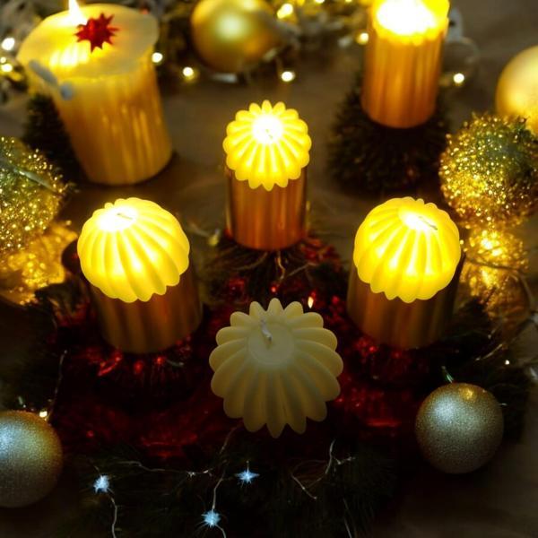 VIP KALİTE LED IŞIKLI MUM 6 ADET YILBAŞI NOEL MUMU  PİLLİ GÜN IŞIĞI MUM 6 YILBAŞI MUMU SÜSLERİ - Image 1