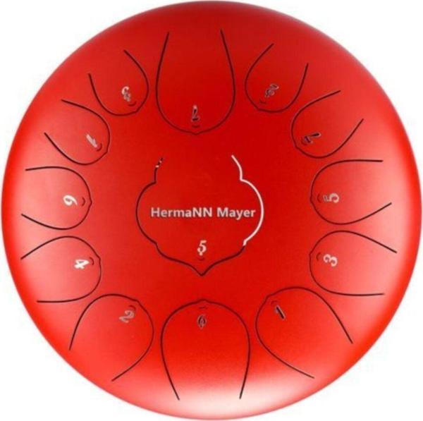 Hermann Mayer 12 Inç 13 Ses Tongue Drum -Kırmızı - Image 1