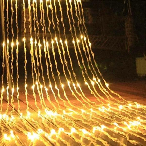 YILBAŞI IŞIĞI AKAN LED IŞIK 10 DAL 180 LED MODLU 3.20X2.60 METRE AKAR LED ŞELALE GÜN IŞIĞI LED IŞIK - Image 1
