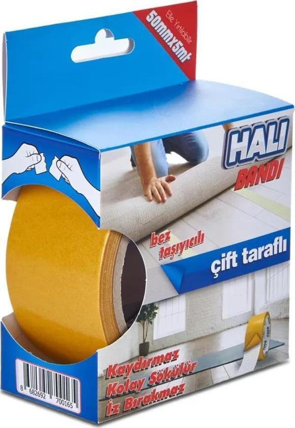 Halı Kaydırmazlık Bandı - Çift Taraflı İz Bırakmaz Bant 50mmx5mt - Image 1
