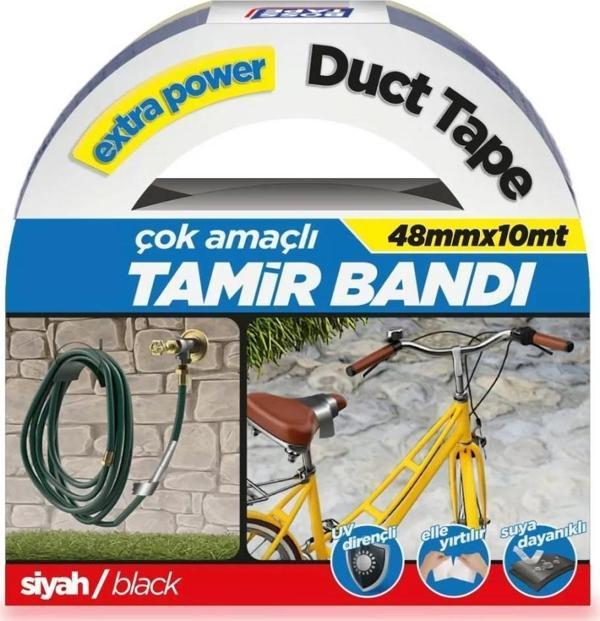 Çok Amaçlı Suya Dayanıklı Tamir Bandı 48mmx10m Siyah - Image 1