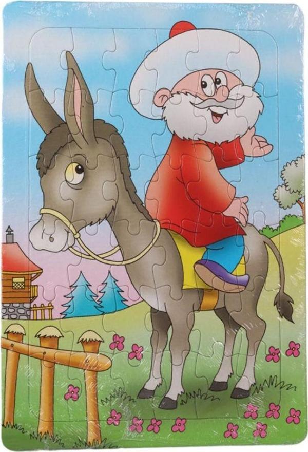 Eser 36 Parça Çocuk Puzzle Boyama Nasrettin Hoca & Eşek Özellikleri - Image 1
