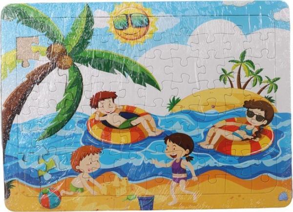 Eser 80 Parça  Çocuk Puzzle Neşeli Çocuklar - Image 1