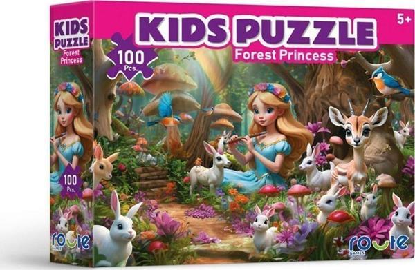Route 100 Parça Puzzle Forest Princess Çocuk Puzzle 34 X 48 Cm - Image 1