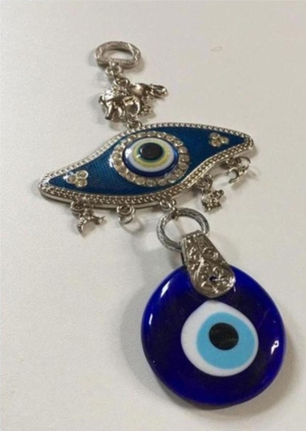 Sera Nazar Boncuğu 10 Cm Göz + Fil Motifli (Duvara Asılabilir) - Image 1