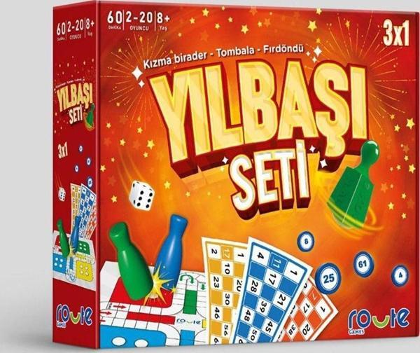 Route 3'Lü Yılbaşı Eğitici Oyun Seti -Kızma Birader -Tombala - Fırdöndü - Image 1