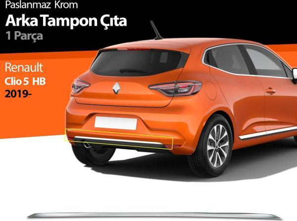 CLİO 5 ARKA TAMPON ÇİTASI KROM 2019 2020 2021 1.KALİTE - Image 1