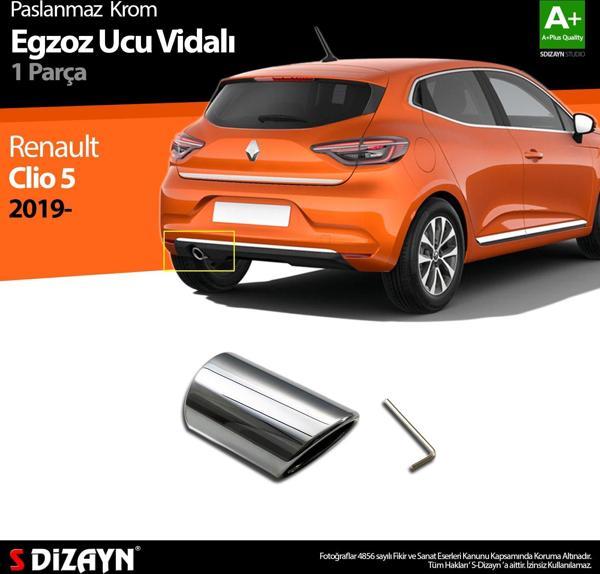 CLİO 5 EGZOZ UCU KROM VİDALI 2020 2021 2022 2023 2024 - Image 1