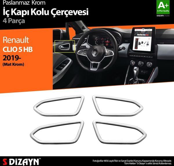 CLİO 5 İÇ KAPI KOLU KROM 4 PARÇA 2019 2020 2021 1. KALİTE - Image 1