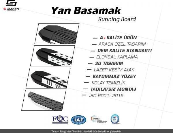 FORD FUSİON ARACA ÖZEL YAN BASAMAK NOKTALI MODEL 2002 2003 2004 2005 2006 2007 2008 2009 2010 2011 T - Image 1