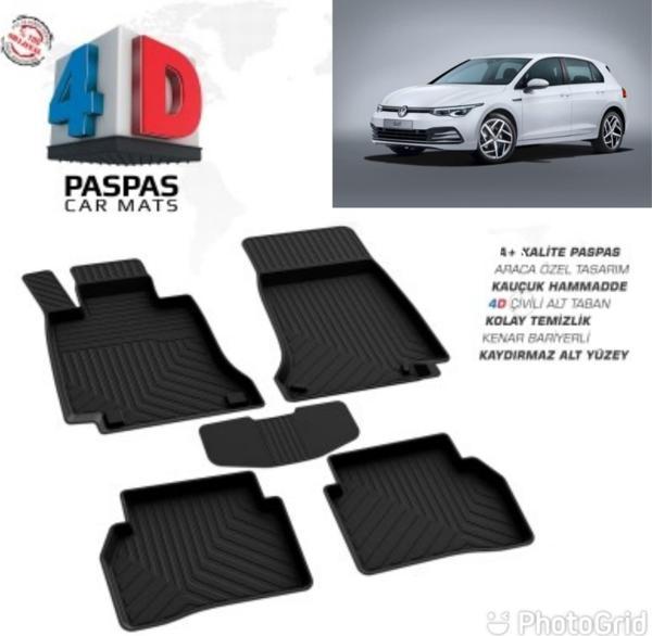 GOLF 8 ARACA ÖZEL 4D HAVUZLU PASPAS OMSA 2021 2022 2023 - Image 1